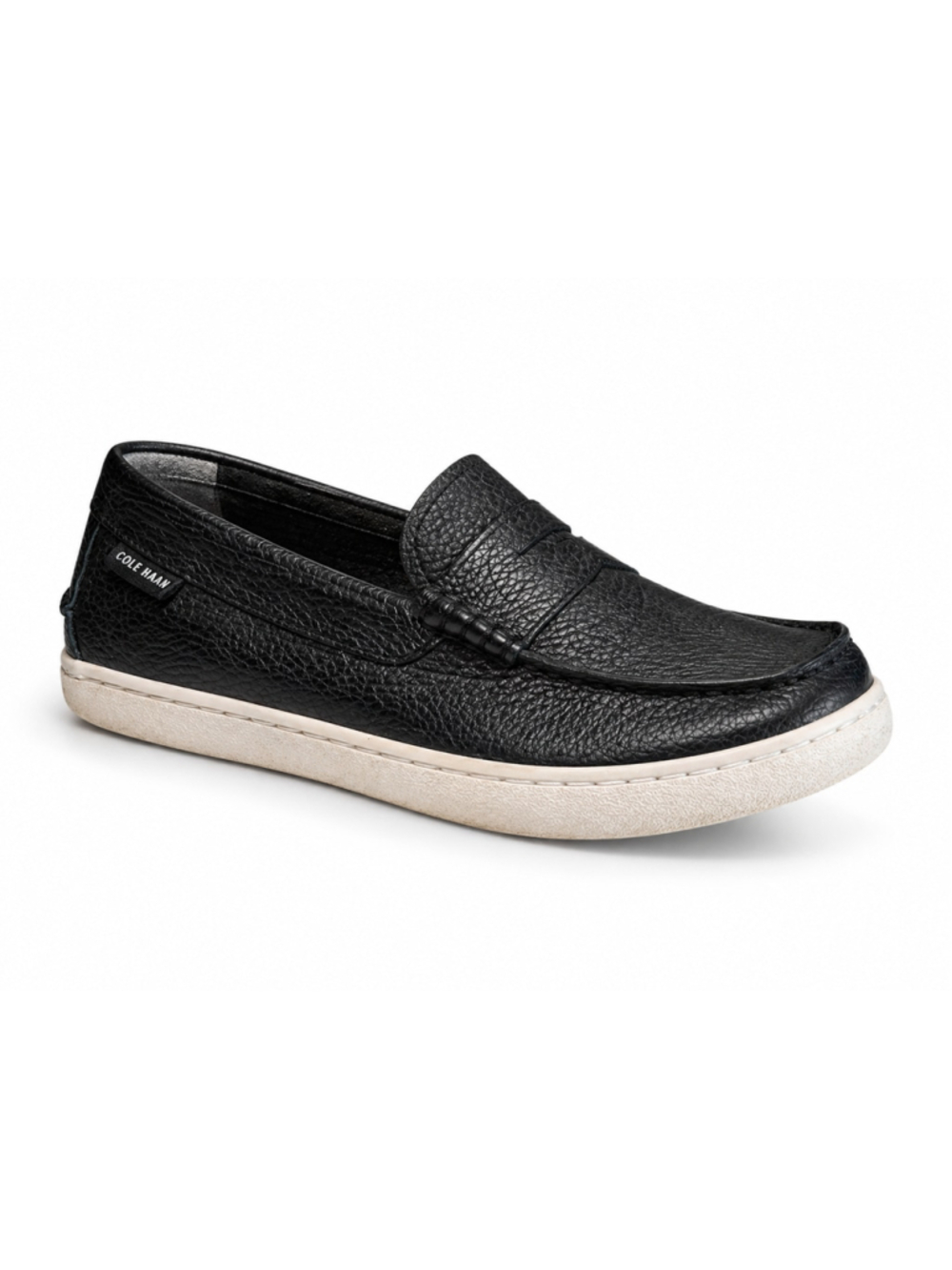Cole Haan Men's Pinch Grand Penny Loafer Sz 8M Black Pebbled Leather Slip On